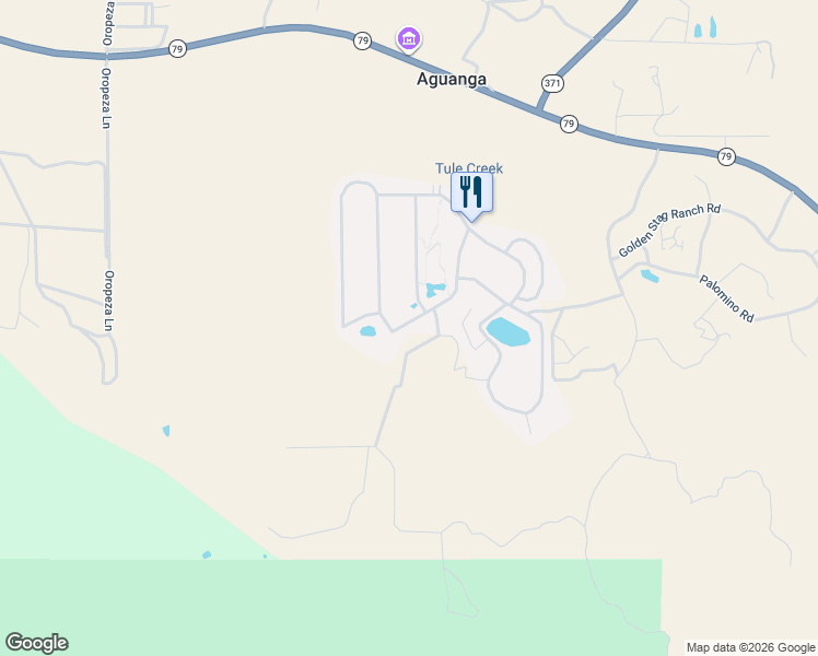 map of restaurants, bars, coffee shops, grocery stores, and more near 45525 California 79 in Aguanga