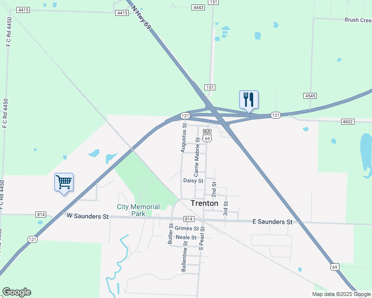 map of restaurants, bars, coffee shops, grocery stores, and more near 706 Augustus Street in Trenton