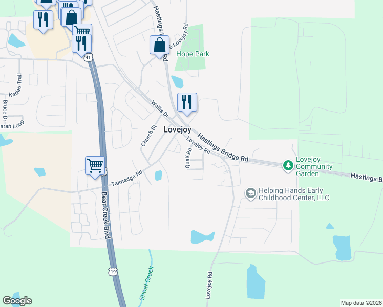 map of restaurants, bars, coffee shops, grocery stores, and more near 11911 Quail Road in Hampton