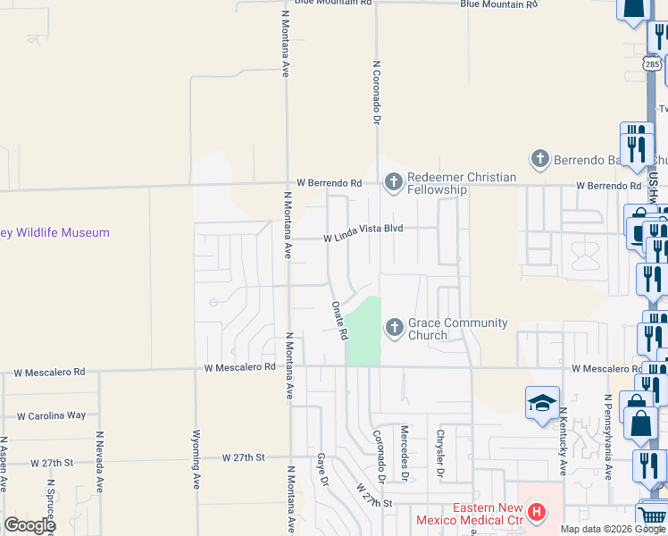 map of restaurants, bars, coffee shops, grocery stores, and more near 3112 North Nottinghill Avenue in Roswell