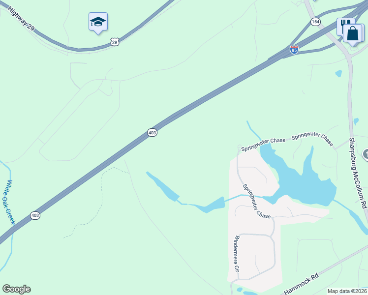 map of restaurants, bars, coffee shops, grocery stores, and more near 1151 Posey Road in Newnan