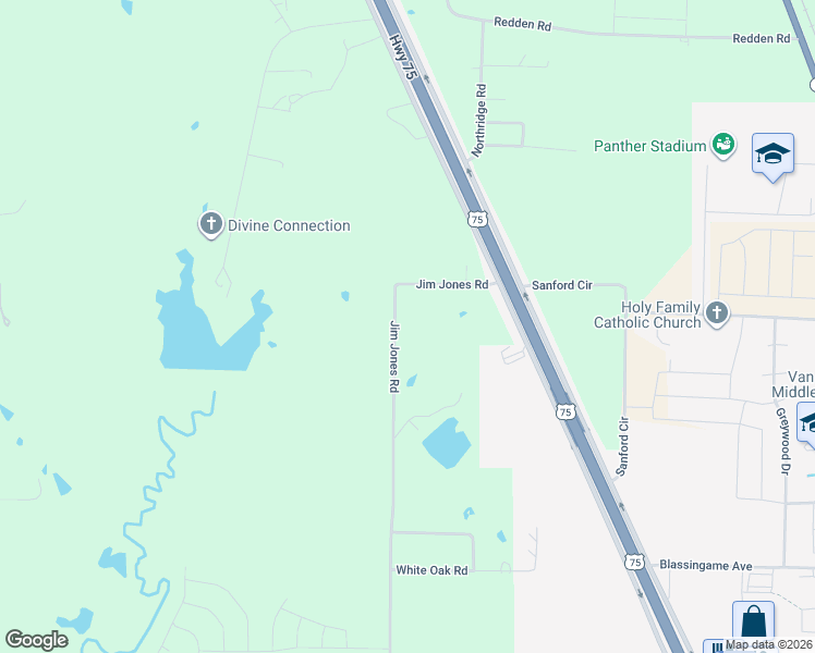 map of restaurants, bars, coffee shops, grocery stores, and more near 362 Jim Jones Road in Van Alstyne
