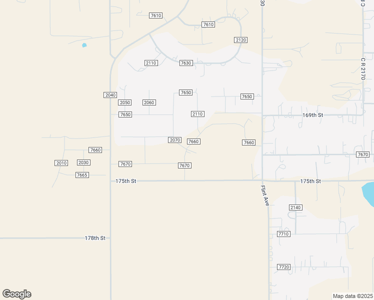 map of restaurants, bars, coffee shops, grocery stores, and more near 13239 County Road 2100 in Lubbock