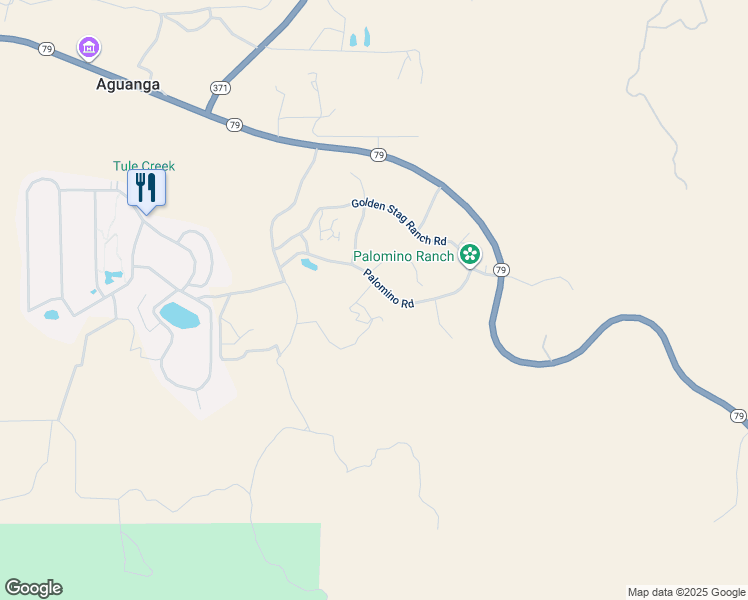 map of restaurants, bars, coffee shops, grocery stores, and more near 47480 Camero Drive in Aguanga