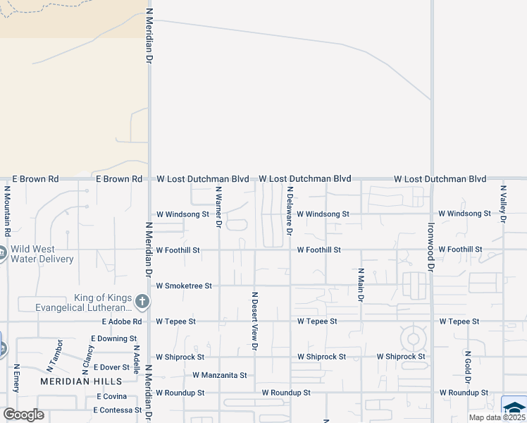 map of restaurants, bars, coffee shops, grocery stores, and more near 2200 North Delaware Drive in Apache Junction