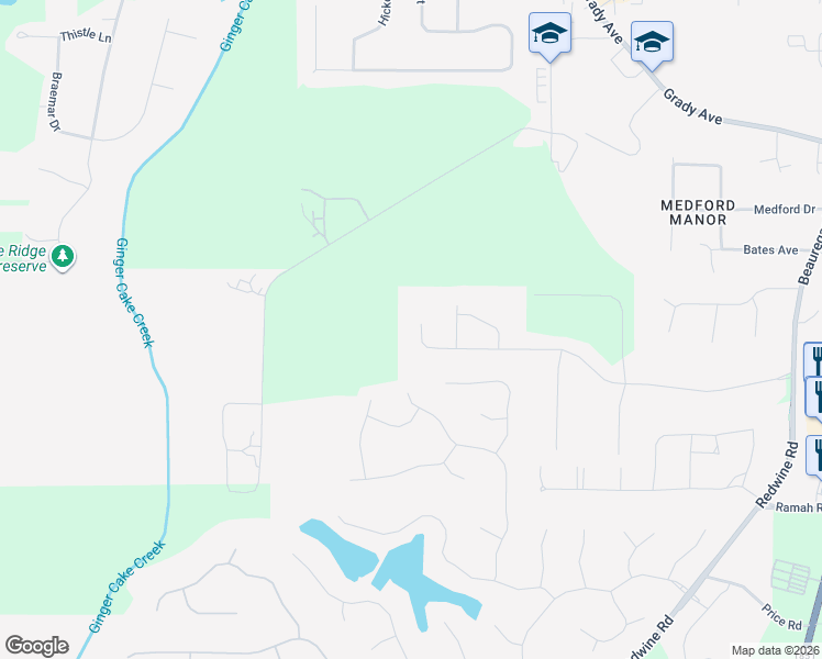 map of restaurants, bars, coffee shops, grocery stores, and more near 390 Hunters Glen in Fayetteville