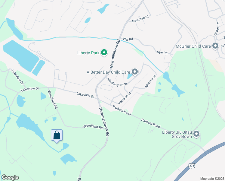 map of restaurants, bars, coffee shops, grocery stores, and more near 529 Jackson Street in Grovetown