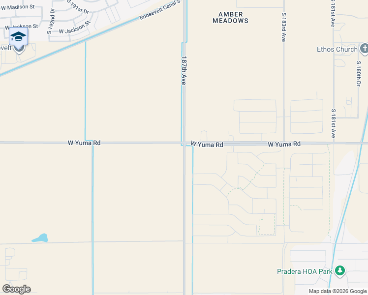 map of restaurants, bars, coffee shops, grocery stores, and more near 1233 Perryville Road in Goodyear