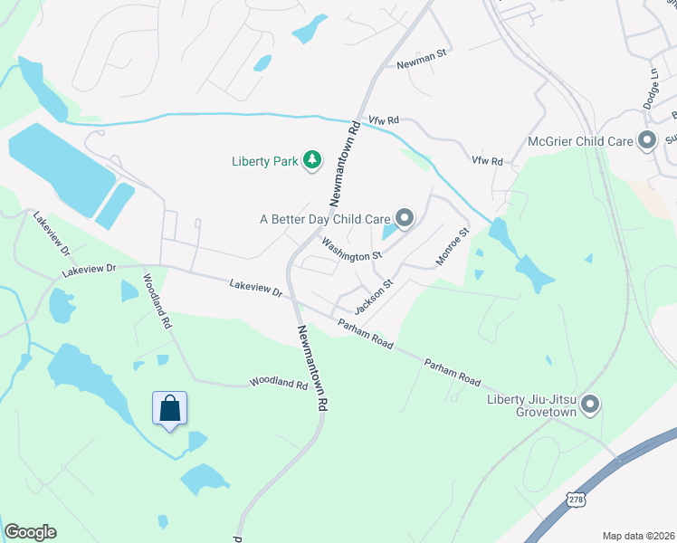 map of restaurants, bars, coffee shops, grocery stores, and more near 529 Jackson Street in Grovetown