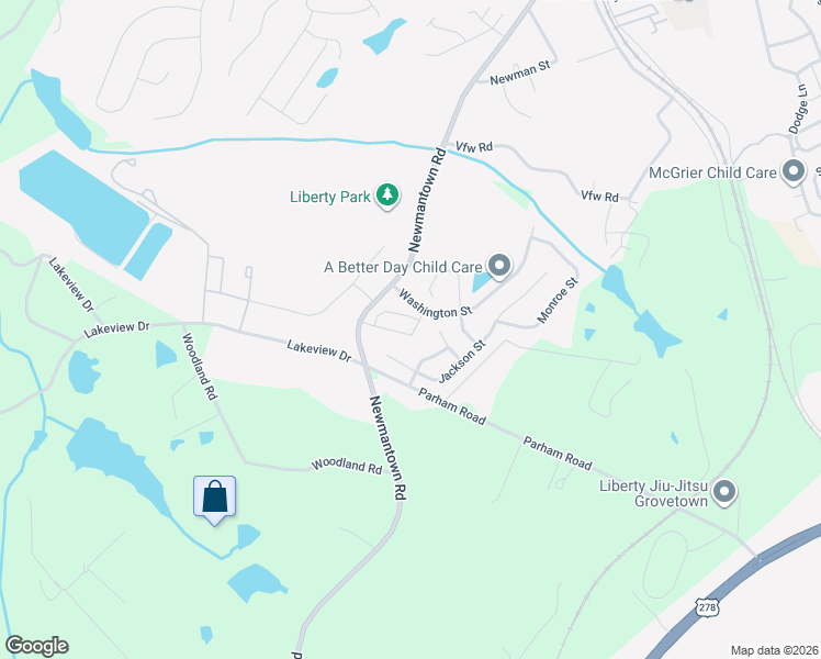 map of restaurants, bars, coffee shops, grocery stores, and more near 5036 Greer Drive in Grovetown
