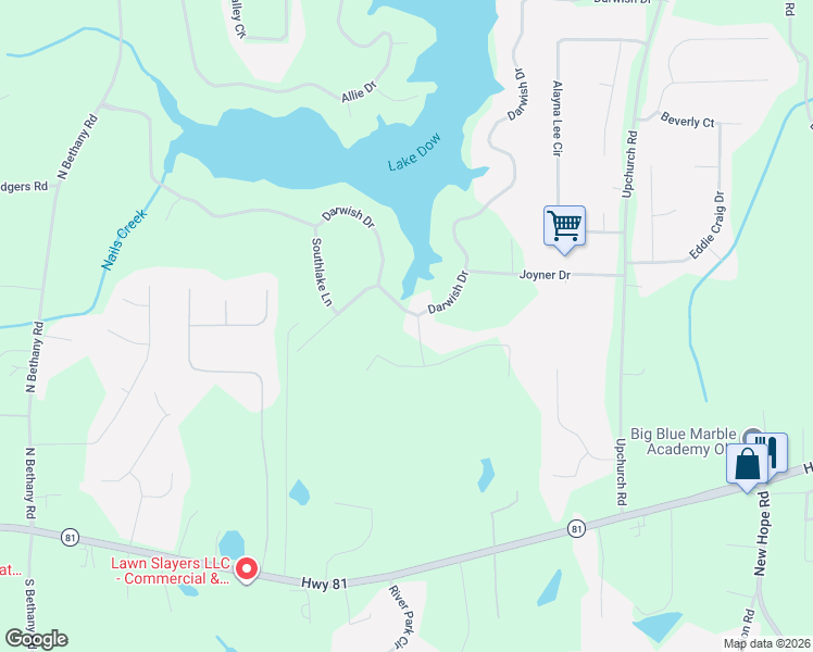 map of restaurants, bars, coffee shops, grocery stores, and more near 466 Kimberly Court in McDonough