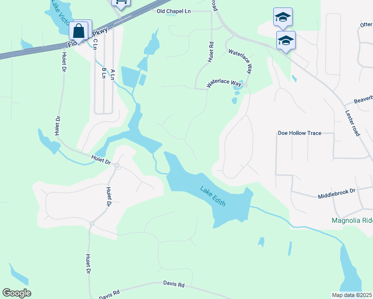 map of restaurants, bars, coffee shops, grocery stores, and more near 161 Waterlace Way in Fayetteville