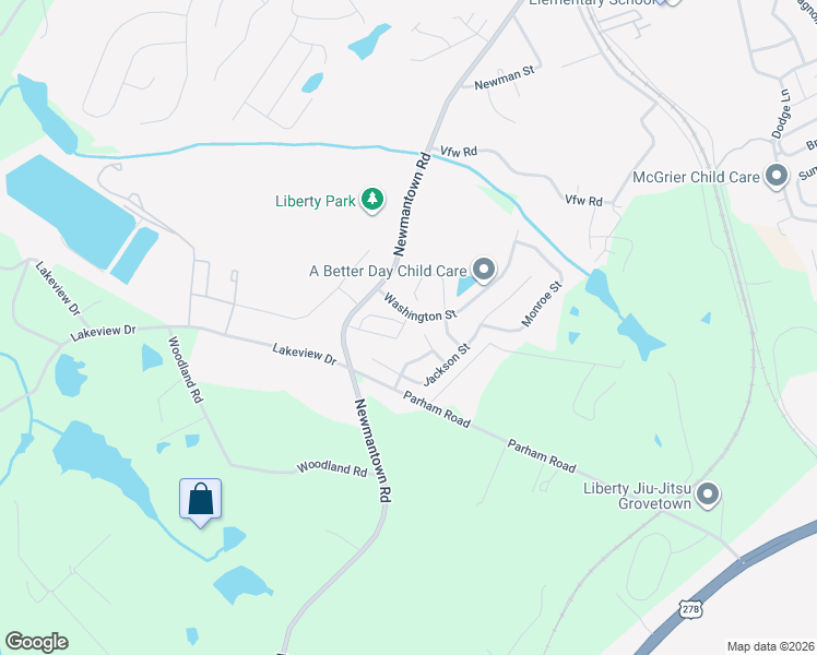 map of restaurants, bars, coffee shops, grocery stores, and more near 529 Jackson Street in Grovetown