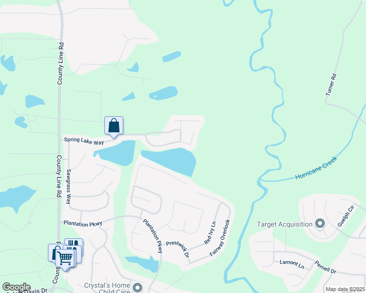 map of restaurants, bars, coffee shops, grocery stores, and more near 97 Waters Edge Way in Fayetteville