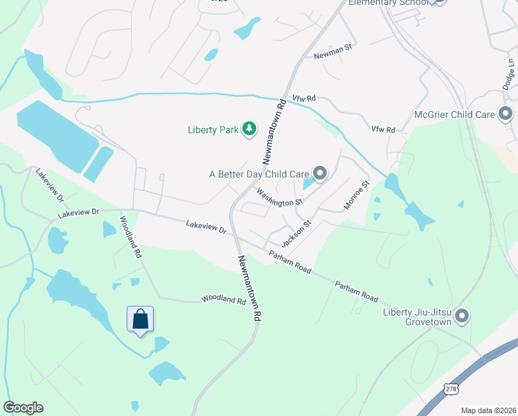 map of restaurants, bars, coffee shops, grocery stores, and more near 529 Jackson Street in Grovetown