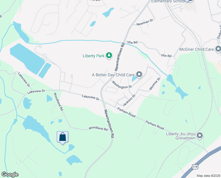 map of restaurants, bars, coffee shops, grocery stores, and more near 5036 Greer Drive in Grovetown
