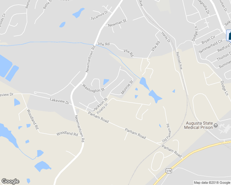 map of restaurants, bars, coffee shops, grocery stores, and more near 649 Monroe Street in Grovetown