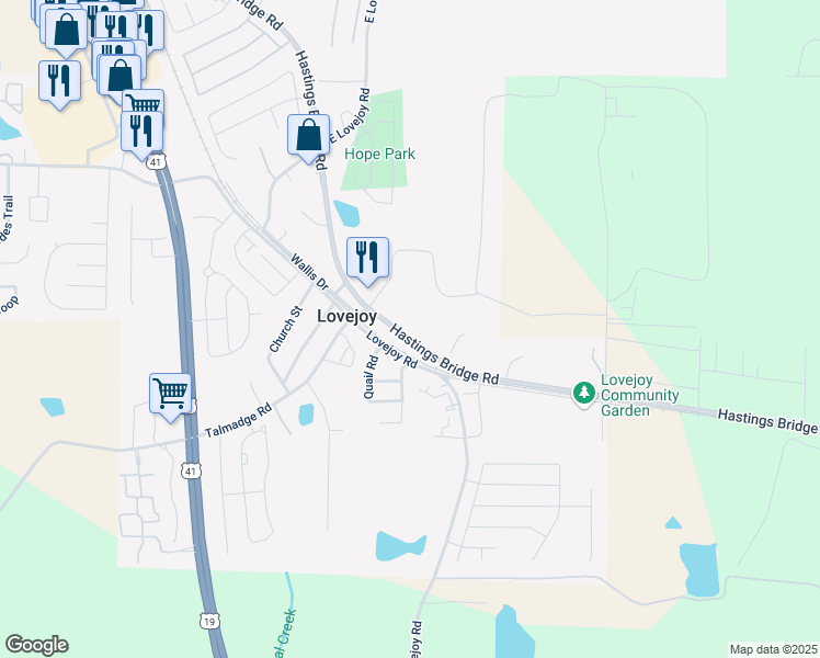 map of restaurants, bars, coffee shops, grocery stores, and more near 11714 Hastings Bridge Road in Hampton