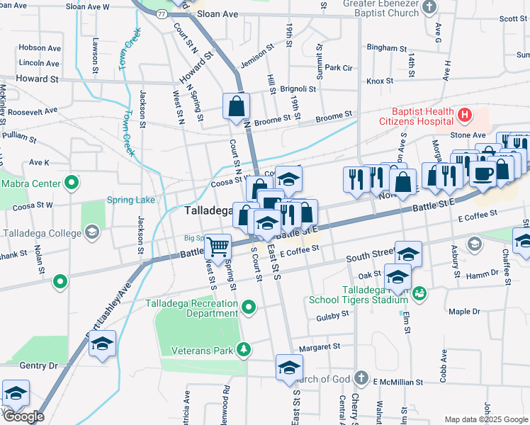 map of restaurants, bars, coffee shops, grocery stores, and more near in Waldo
