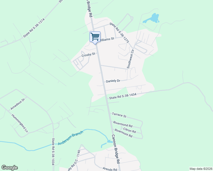 map of restaurants, bars, coffee shops, grocery stores, and more near 1537 Cannon Bridge Road in Cordova