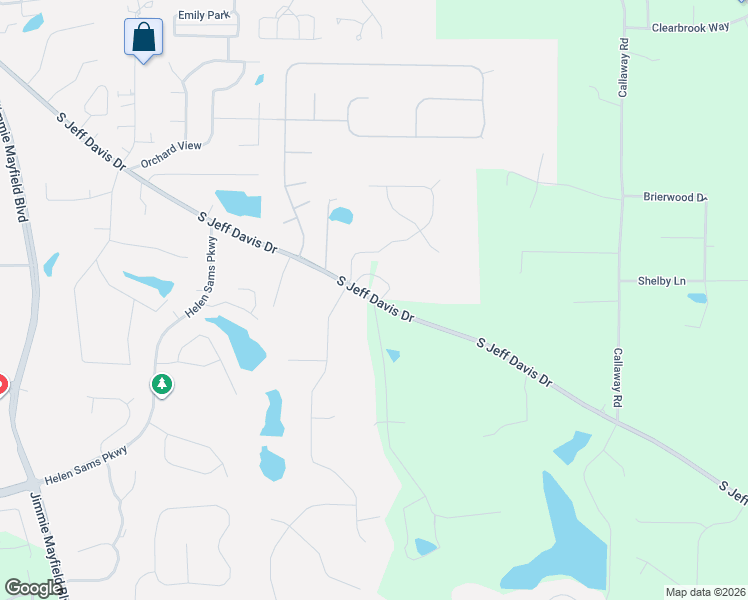 map of restaurants, bars, coffee shops, grocery stores, and more near 760 South Jeff Davis Drive in Fayetteville
