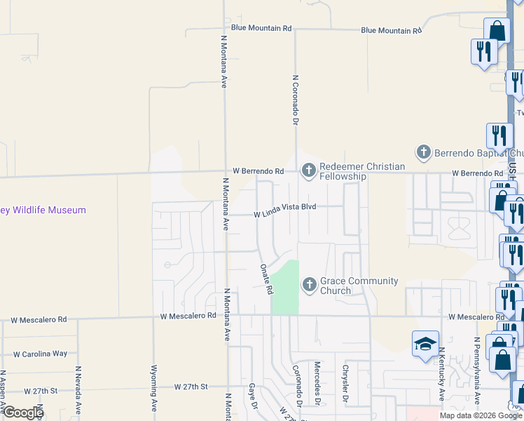 map of restaurants, bars, coffee shops, grocery stores, and more near 3204 North Nottinghill Avenue in Roswell