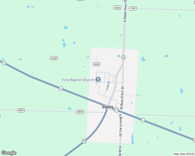 map of restaurants, bars, coffee shops, grocery stores, and more near 506 Cleveland Street in Bailey