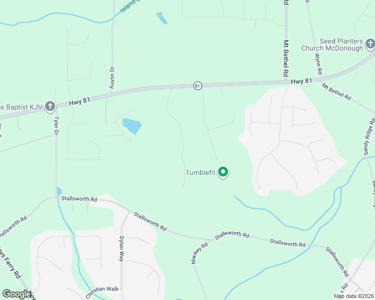 map of restaurants, bars, coffee shops, grocery stores, and more near 142 Aubree Way in McDonough