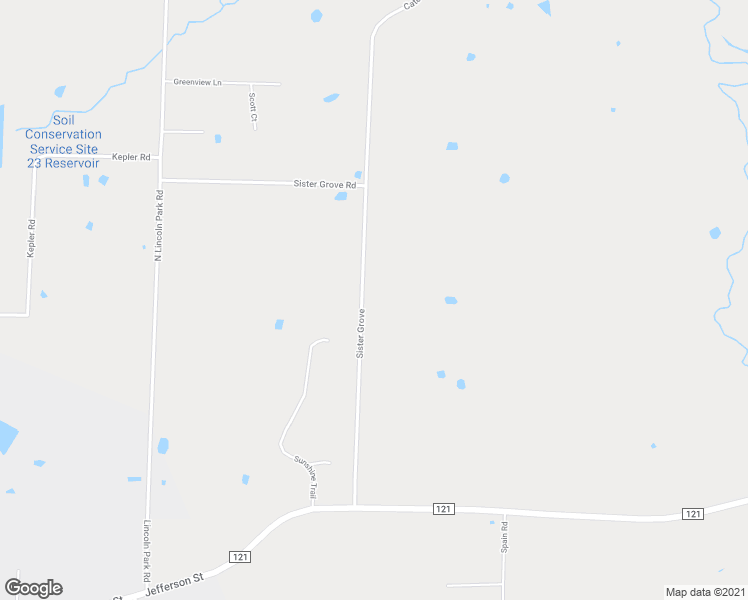 map of restaurants, bars, coffee shops, grocery stores, and more near 520 Cates Road in Van Alstyne