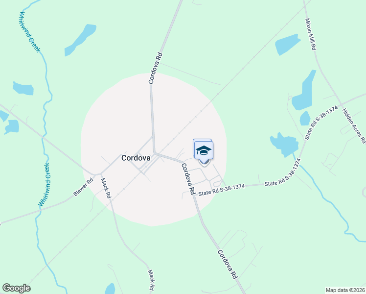 map of restaurants, bars, coffee shops, grocery stores, and more near 1st Street in Cordova