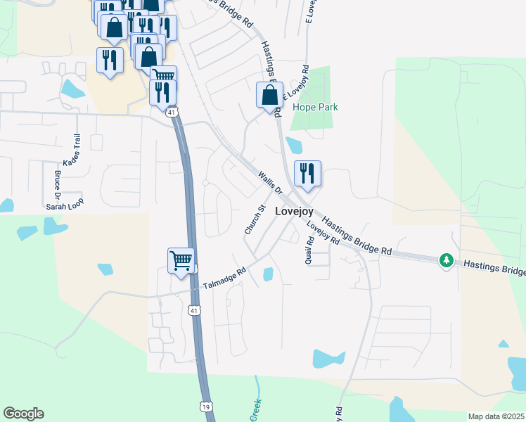 map of restaurants, bars, coffee shops, grocery stores, and more near 2307 Church Street in Hampton