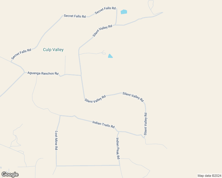 map of restaurants, bars, coffee shops, grocery stores, and more near 47444 Silent Valley Road in Aguanga