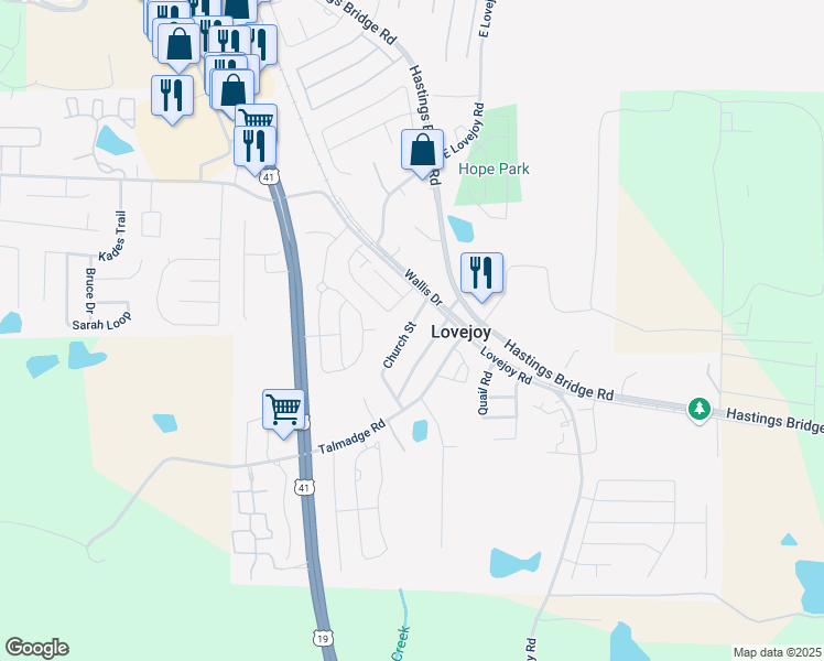 map of restaurants, bars, coffee shops, grocery stores, and more near 2307 Church Street in Hampton