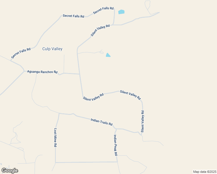 map of restaurants, bars, coffee shops, grocery stores, and more near 47444 Silent Valley Road in Aguanga