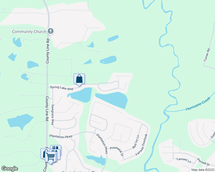 map of restaurants, bars, coffee shops, grocery stores, and more near 11913 Spring Lake Way in Fayetteville
