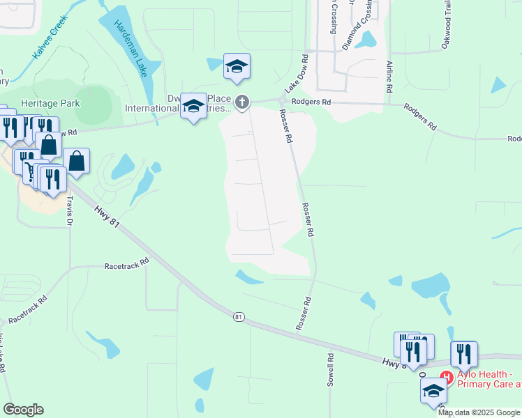 map of restaurants, bars, coffee shops, grocery stores, and more near 145 Wellington Drive in McDonough