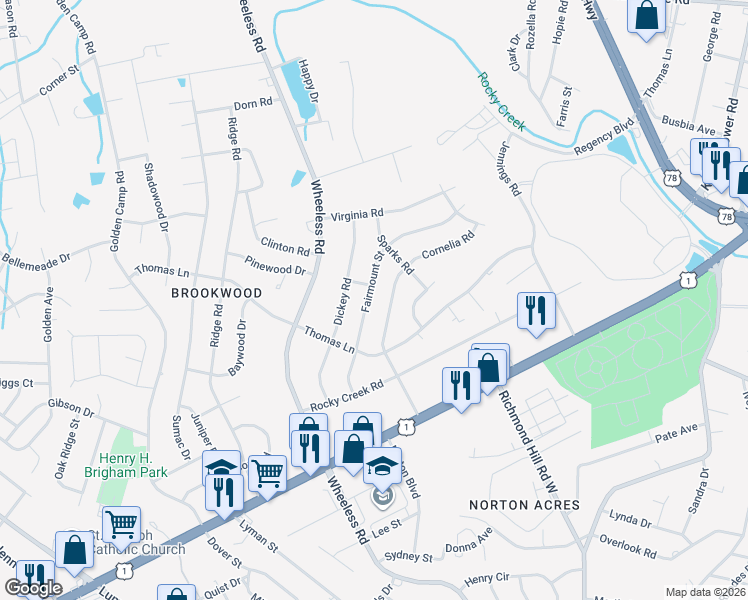 map of restaurants, bars, coffee shops, grocery stores, and more near 2832 Fairmount Street in Augusta