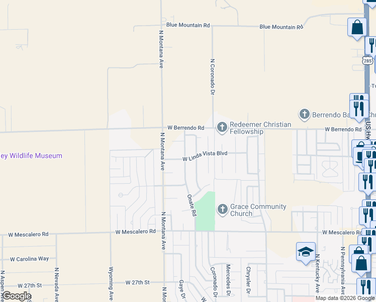 map of restaurants, bars, coffee shops, grocery stores, and more near 3204 North Nottinghill Avenue in Roswell