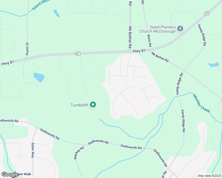 map of restaurants, bars, coffee shops, grocery stores, and more near 1314 Durham Terrace in McDonough