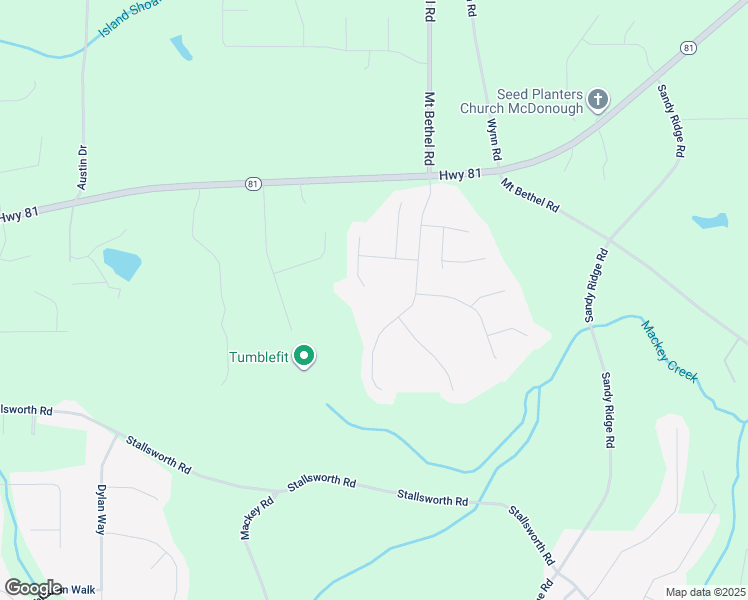 map of restaurants, bars, coffee shops, grocery stores, and more near 1316 Durham Terrace in McDonough