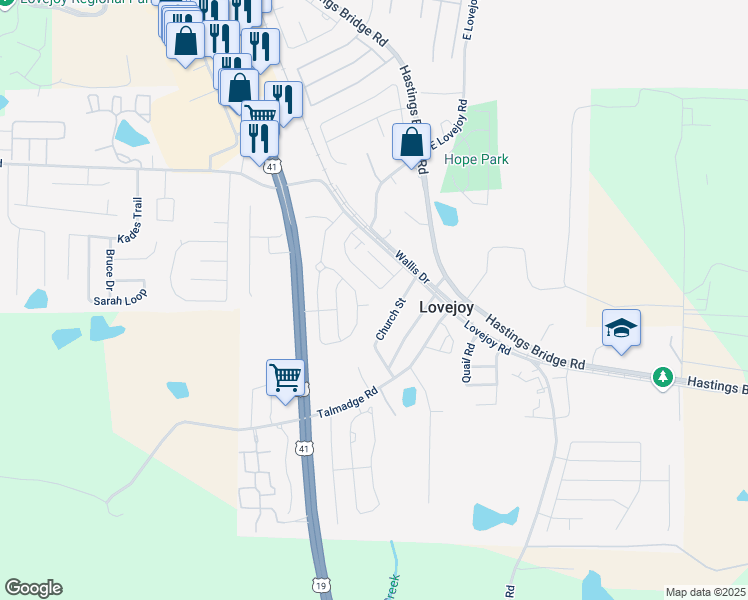 map of restaurants, bars, coffee shops, grocery stores, and more near 2291 Elise Way in Hampton