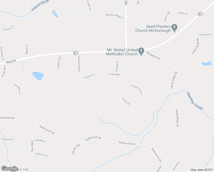map of restaurants, bars, coffee shops, grocery stores, and more near 1314 Durham Terrace in McDonough