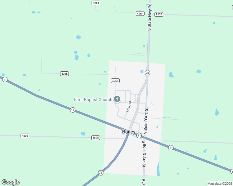 map of restaurants, bars, coffee shops, grocery stores, and more near 506 Cleveland Street in Bailey