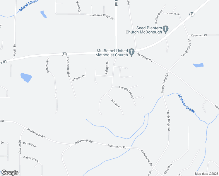 map of restaurants, bars, coffee shops, grocery stores, and more near 1014 Gloria Grand Boulevard in McDonough