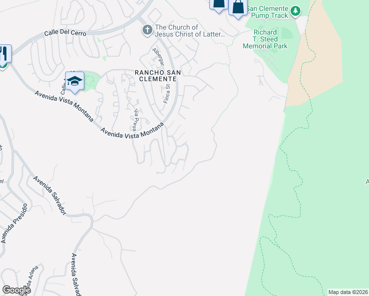 map of restaurants, bars, coffee shops, grocery stores, and more near 64 Via Zaragoza in San Clemente