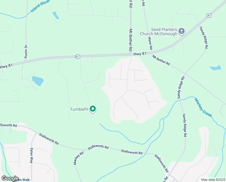map of restaurants, bars, coffee shops, grocery stores, and more near 1316 Durham Terrace in McDonough