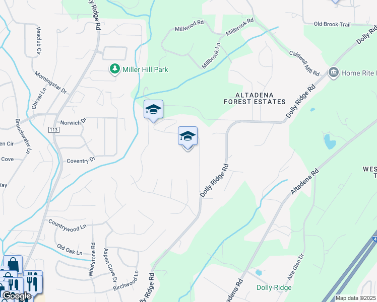 map of restaurants, bars, coffee shops, grocery stores, and more near 2680 Gresham Drive in Birmingham