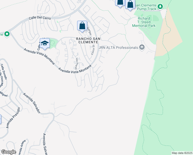 map of restaurants, bars, coffee shops, grocery stores, and more near 80 Via Santa Maria in San Clemente