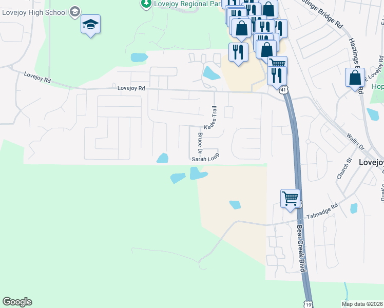 map of restaurants, bars, coffee shops, grocery stores, and more near 11677 Sarah Loop in Hampton
