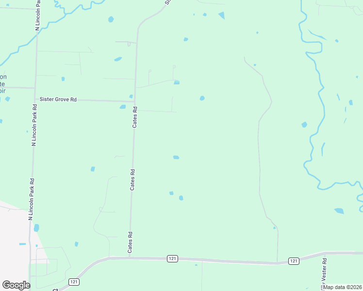 map of restaurants, bars, coffee shops, grocery stores, and more near 520 Cates Road in Van Alstyne